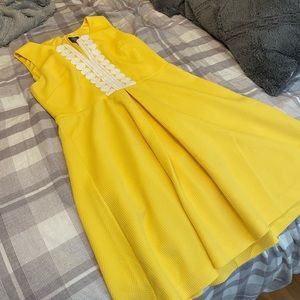 Bright yellow Vince Camino dress